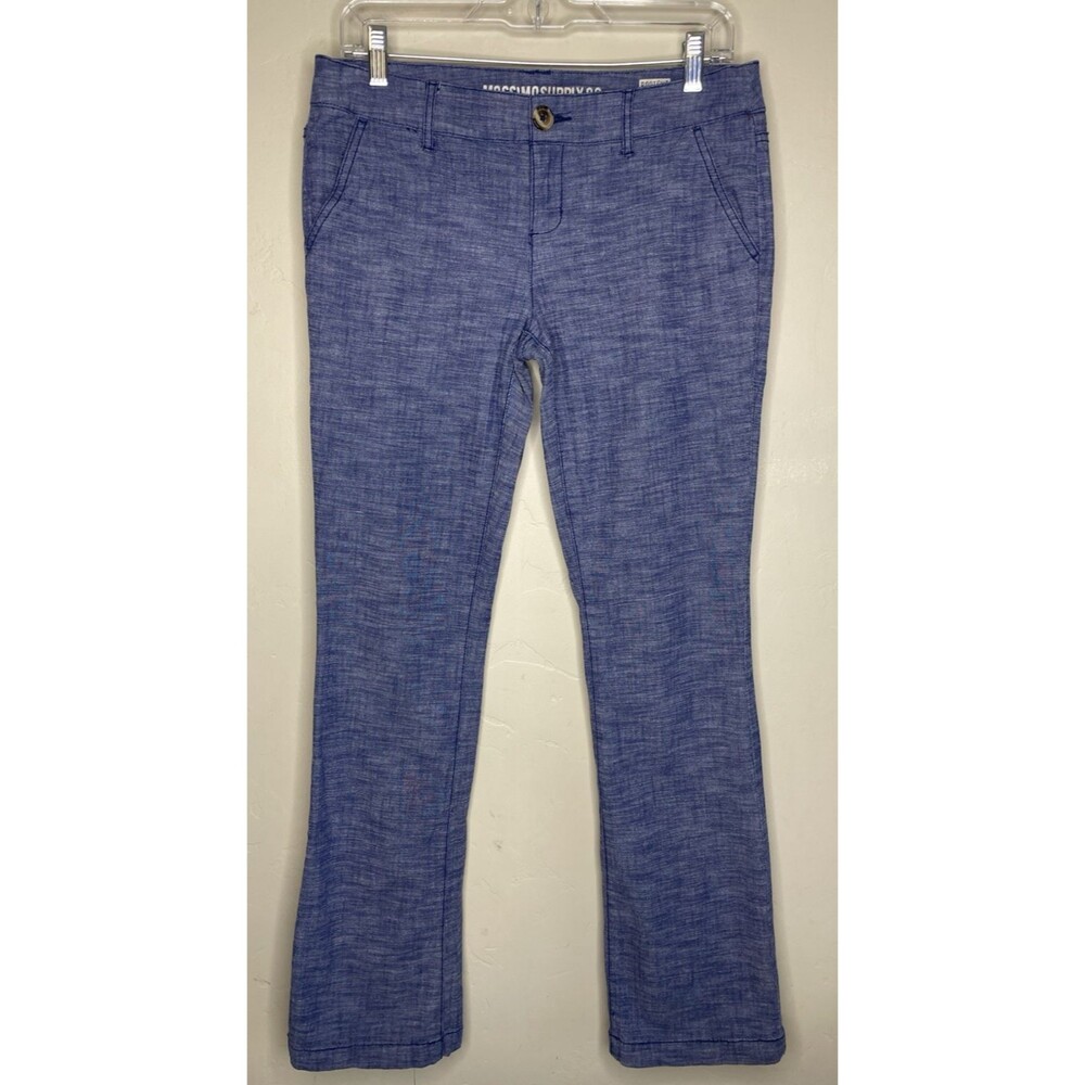 Vintage Mossimo Blue Low Rise Stretch Bootcut Trouser Pants Size 6 30" Wst
